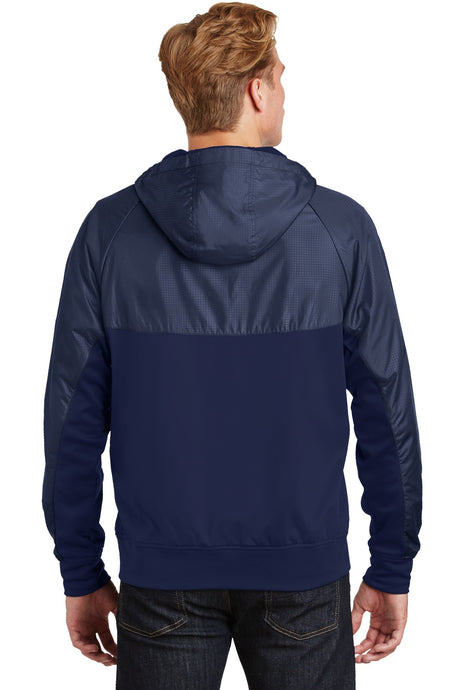 Sport-Tek Men's Embossed Hybrid Full-Zip Hooded Jacket JST50 Mens Apparel Jackets & Vests