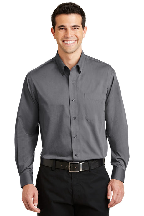 Port Authority Tonal Pattern Easy Care Shirt. S613 Mens Apparel Shirts & Tops