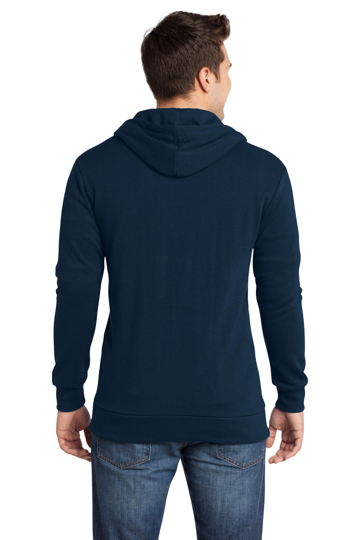 District - Young Mens Core Fleece Full-Zip Hoodie DT190 Mens Apparel Sweatshirts & Fleece