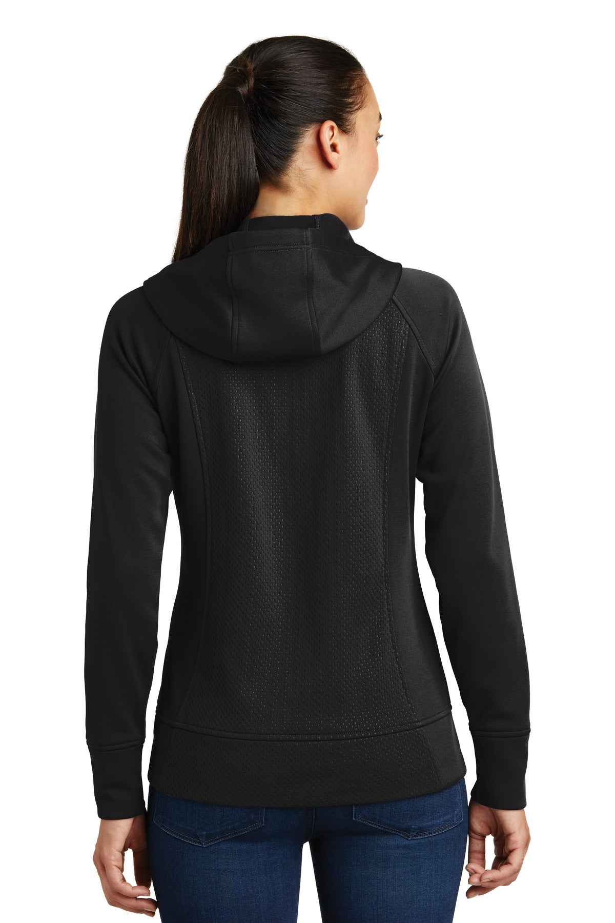 Sport-Tek Women's Rival Tech Fleece Full-Zip Hooded Jacket LST295 Womens Apparel Sweatshirts & Fleece