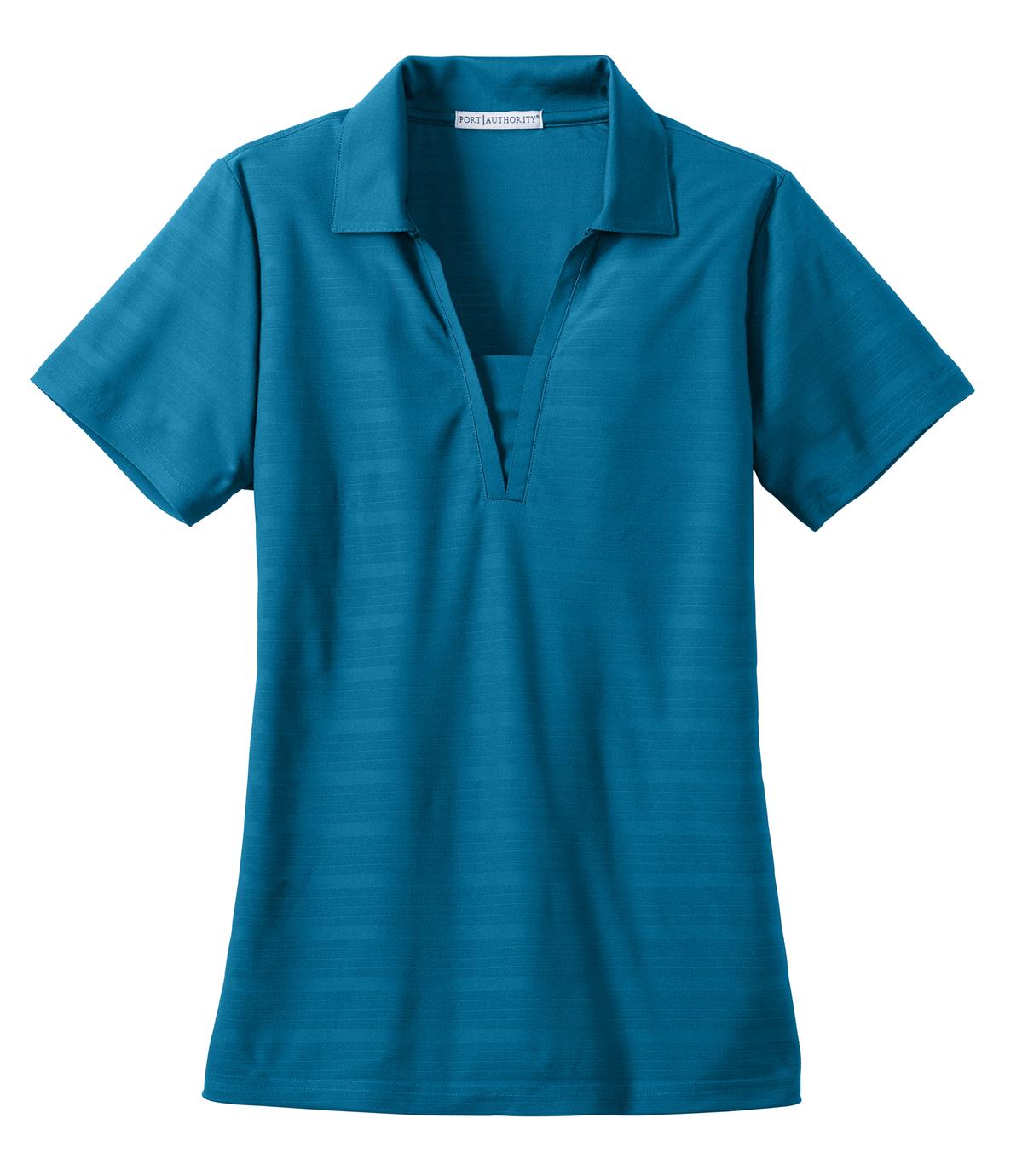 Port Authority Ladies Horizontal Texture Polo. L514 Womens Apparel Shirts & Tops