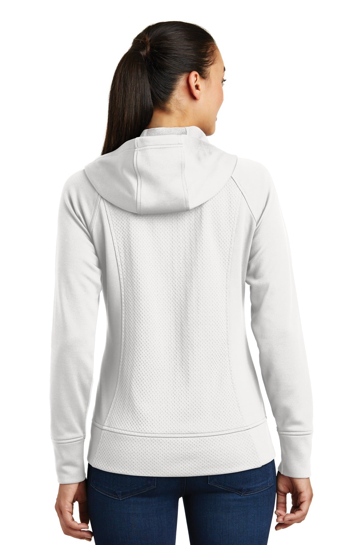 Sport-Tek Women's Rival Tech Fleece Full-Zip Hooded Jacket LST295 Womens Apparel Sweatshirts & Fleece