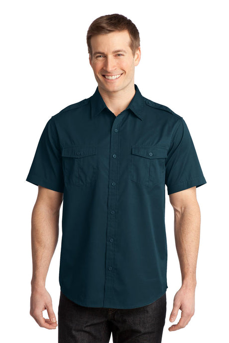 Port Authority Stain-Release Short Sleeve Twill Shirt. S648 Mens Apparel Shirts & Tops