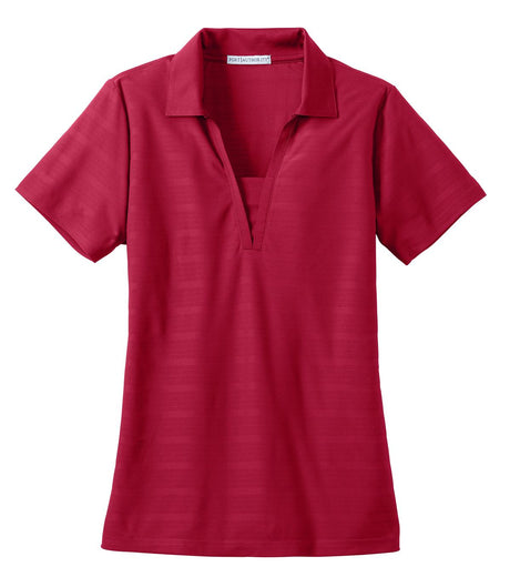 Port Authority Ladies Horizontal Texture Polo. L514 Womens Apparel Shirts & Tops