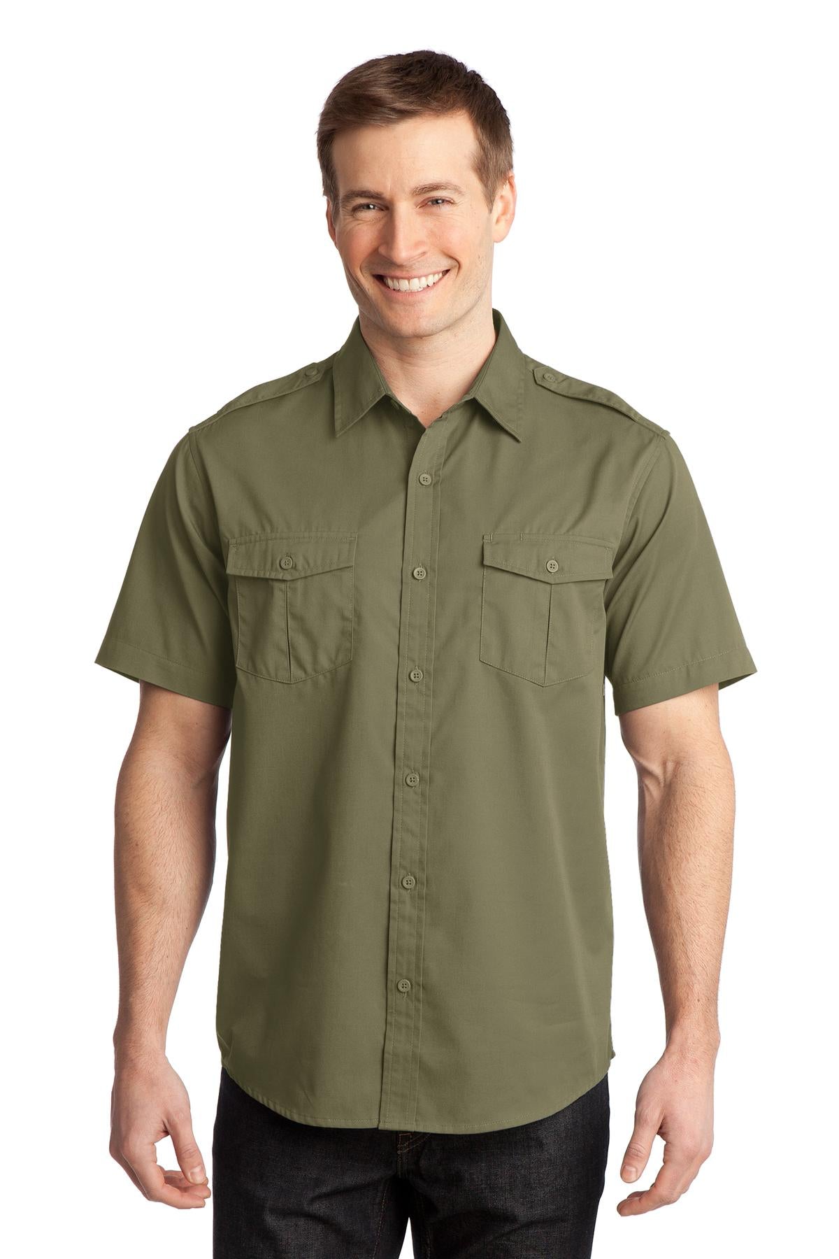 Port Authority Stain-Release Short Sleeve Twill Shirt. S648 Mens Apparel Shirts & Tops