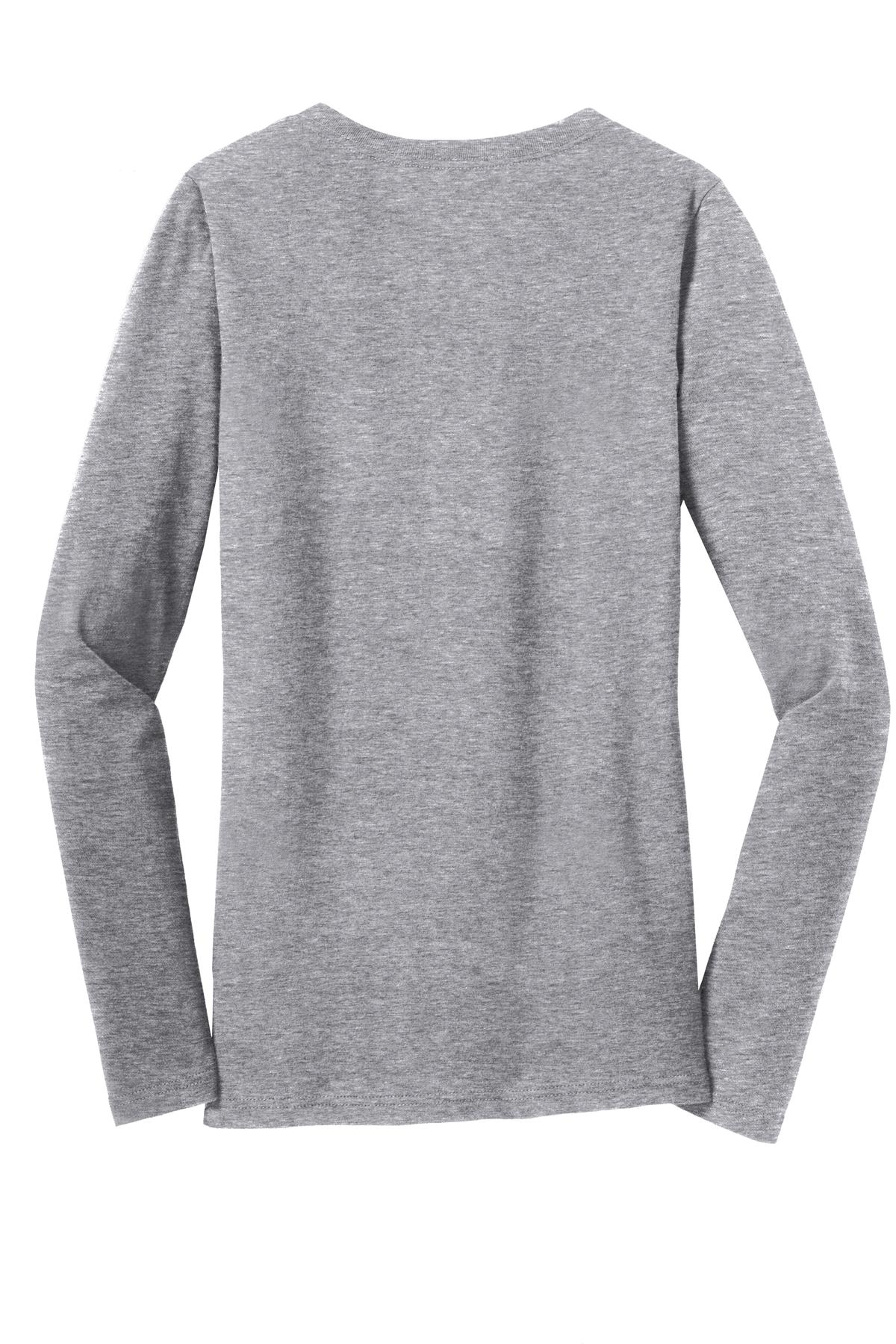 District Juniors The Concert Tee Long Sleeve V-Neck. DT5201 Womens Apparel Shirts & Tops
