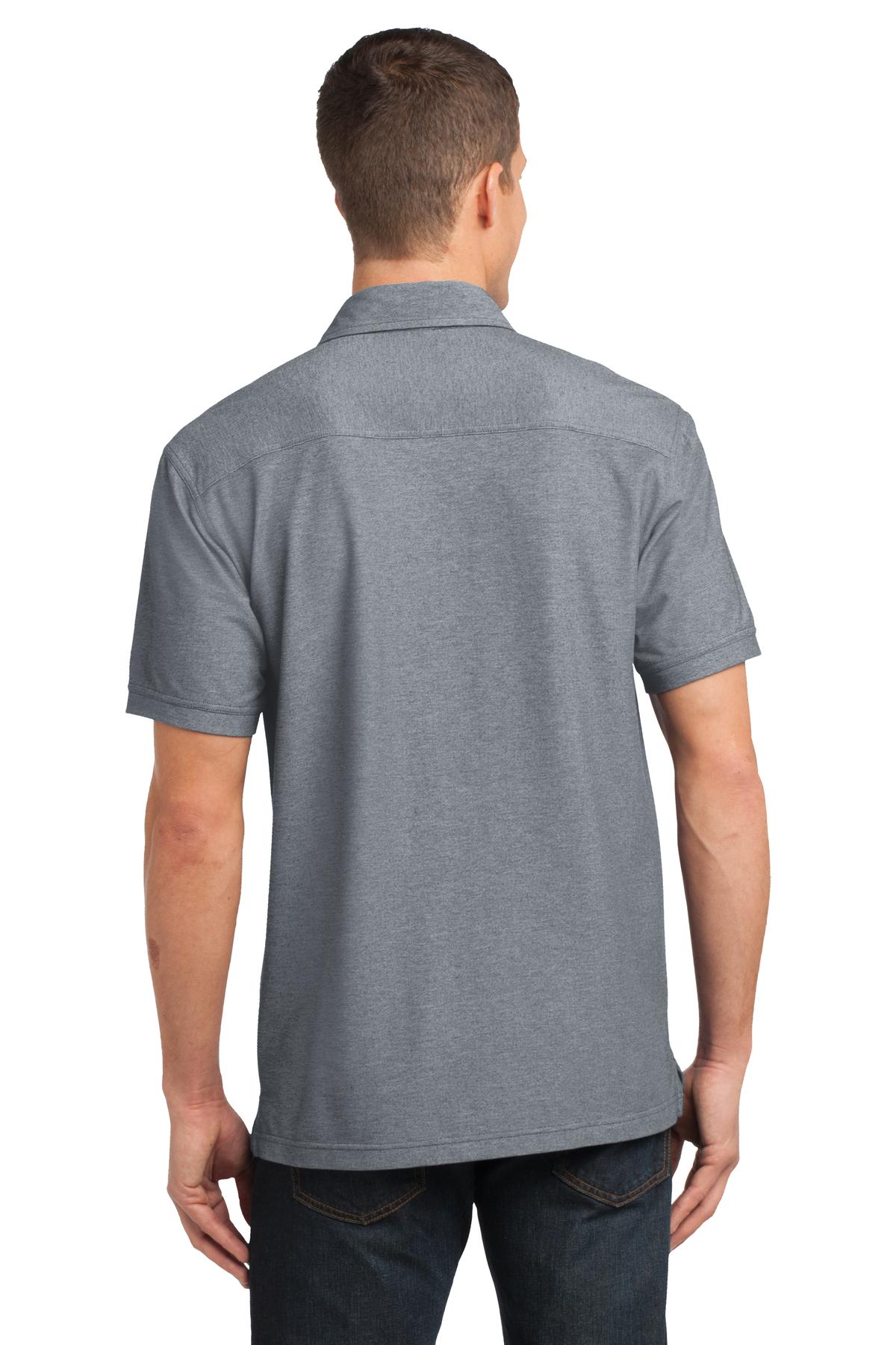 Port Authority Oxford Pique Double Pocket Polo. K557 Mens Apparel Shirts & Tops