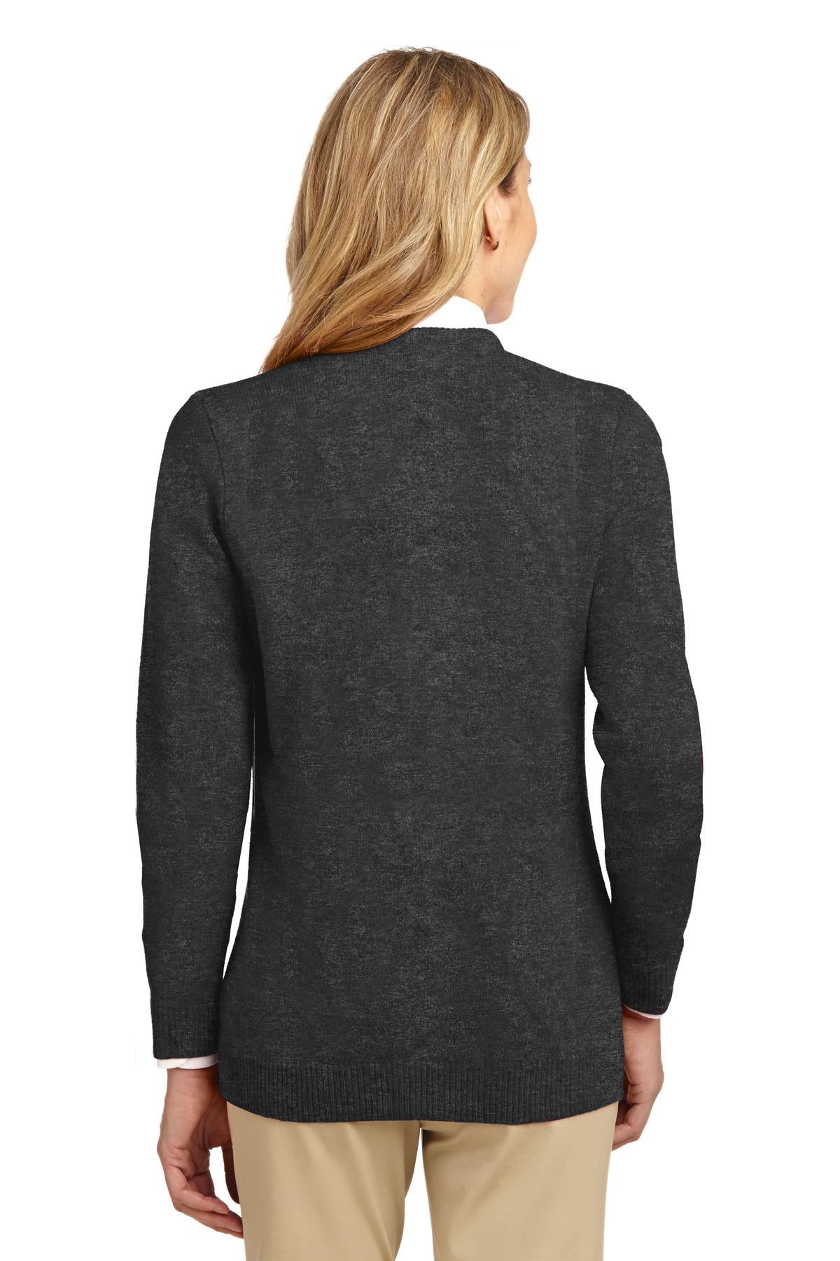 Port Authority Ladies Value Jewel-Neck Cardigan Sweater. LSW304 Womens Apparel Sweatshirts & Fleece
