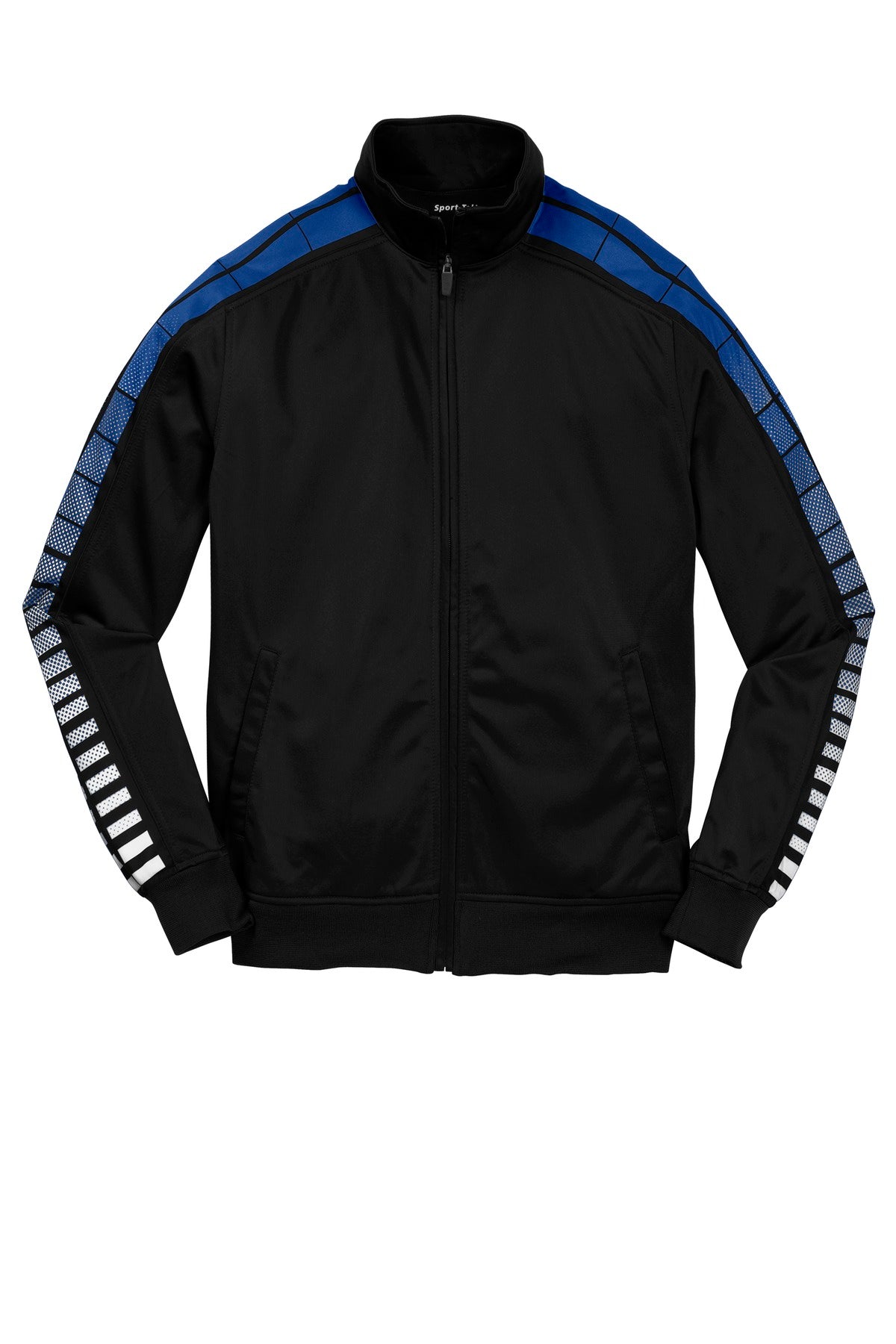 Sport-Tek Youth Dot Sublimation Tricot Track Jacket Youth Apparel Jackets & Vests