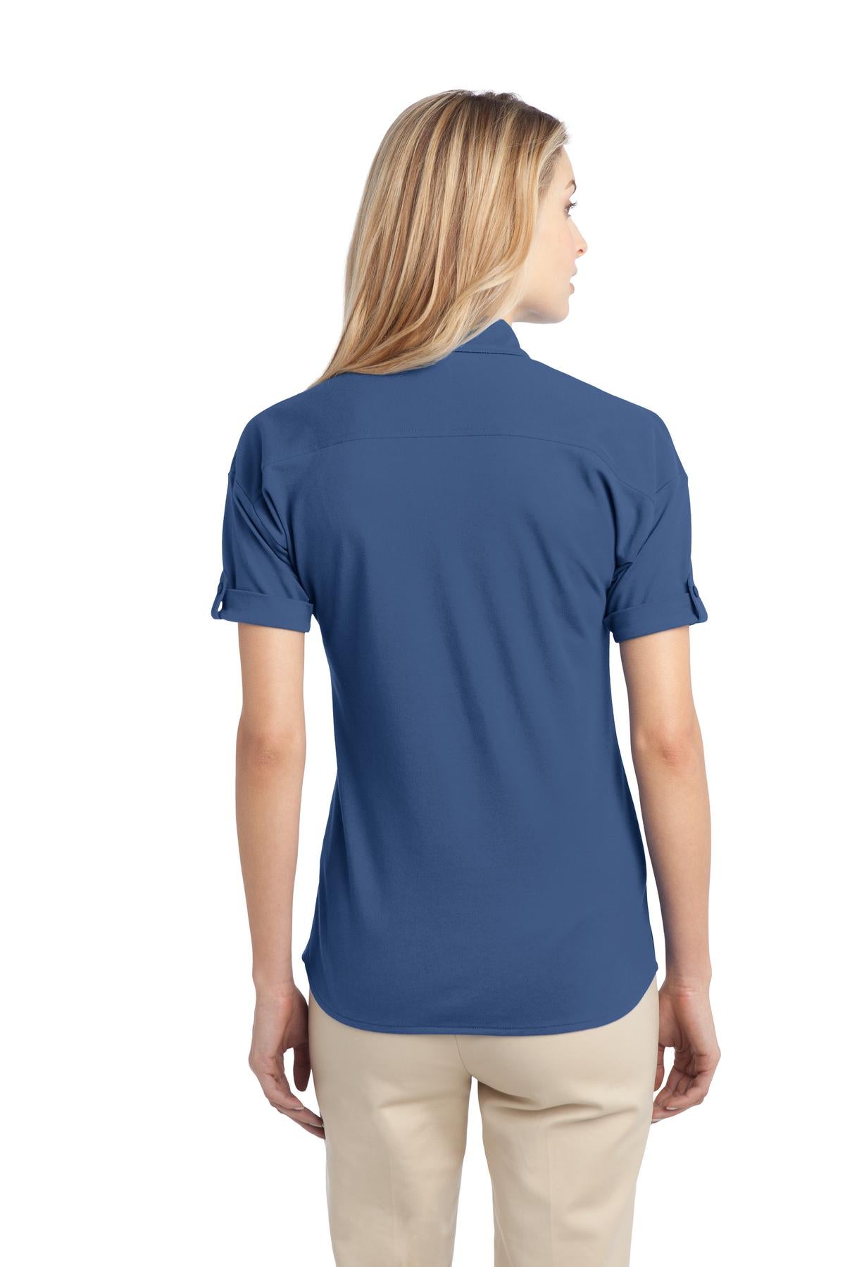 Port Authority Women's Stretch Pique Button-Front Shirt