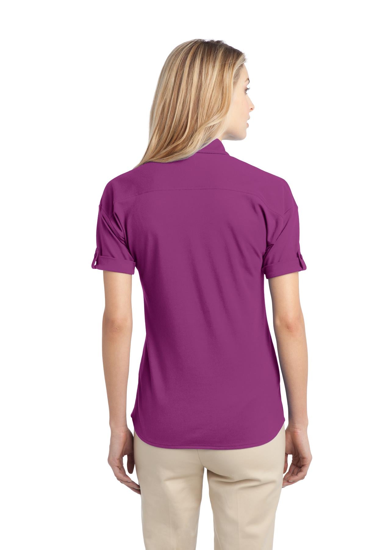 Port Authority Women's Stretch Pique Button-Front Shirt