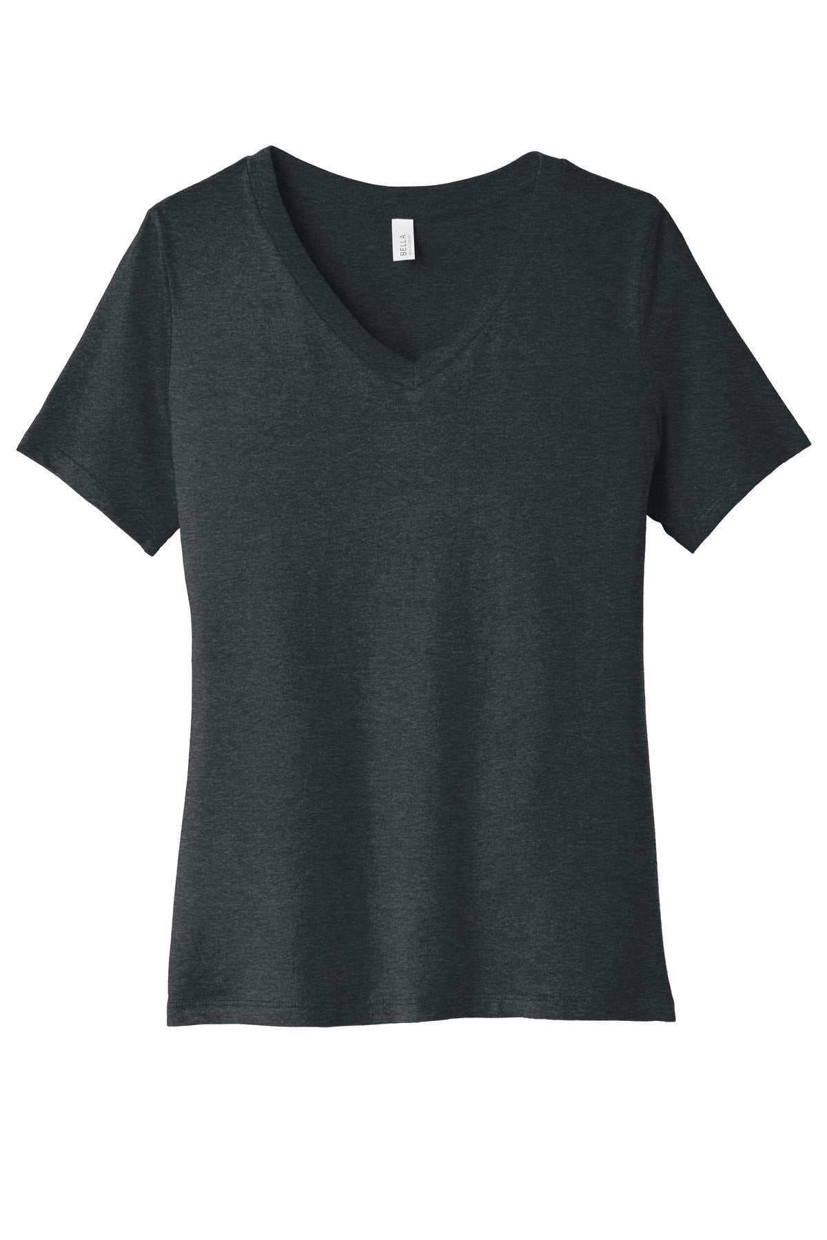 BELLA + CANVAS Women's Relaxed Heather CVC V-Neck Tee BC6405CVC Womens Apparel Shirts & Tops