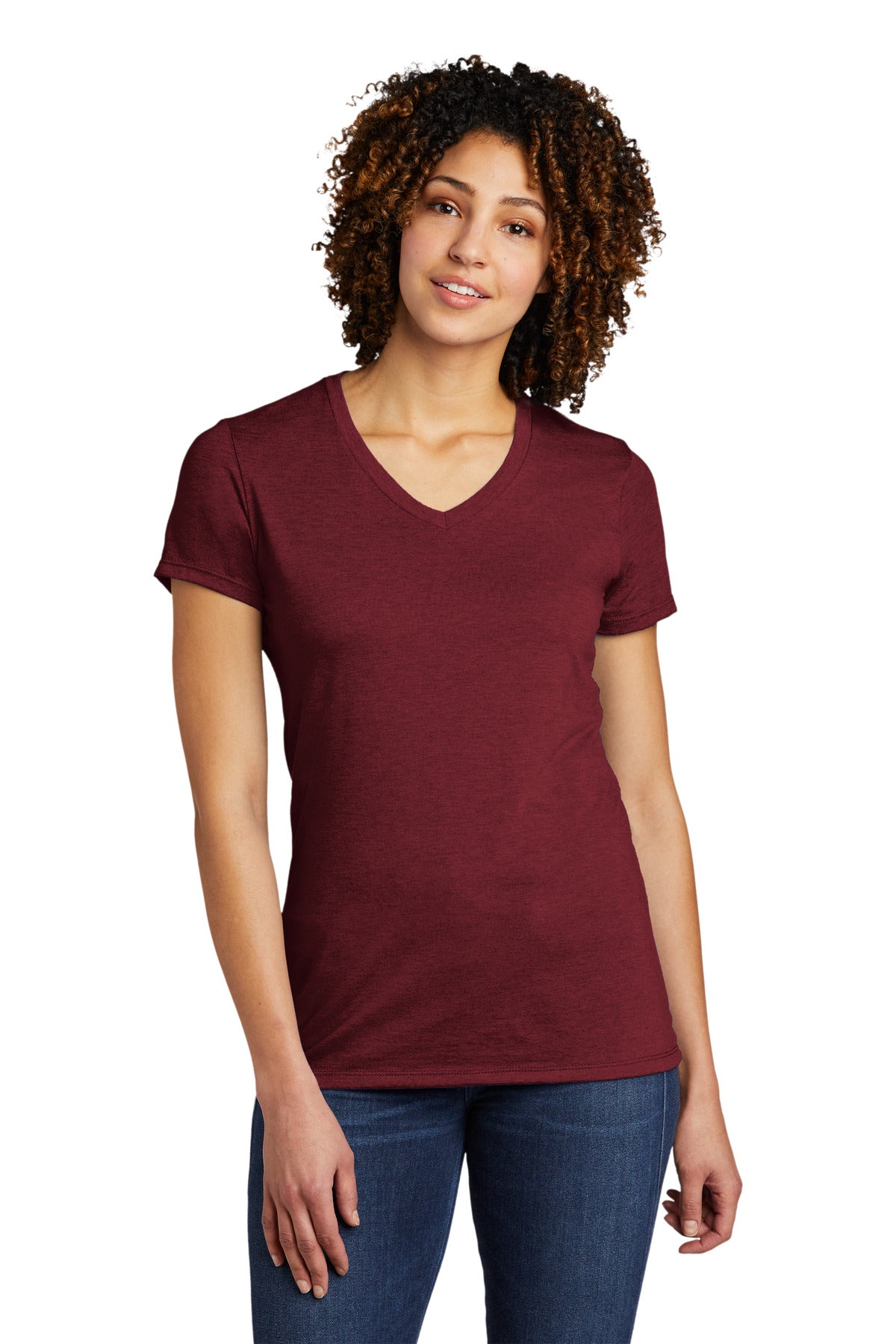 Allmade Women's Tri-Blend V-Neck Tee. AL2018 Womens Apparel Shirts & Tops