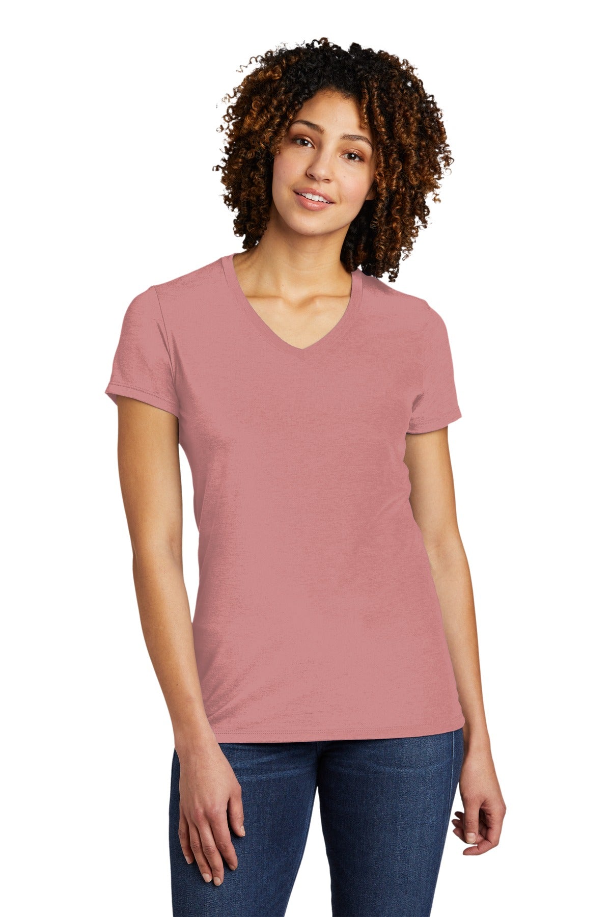 Allmade Women's Tri-Blend V-Neck Tee. AL2018 Womens Apparel Shirts & Tops