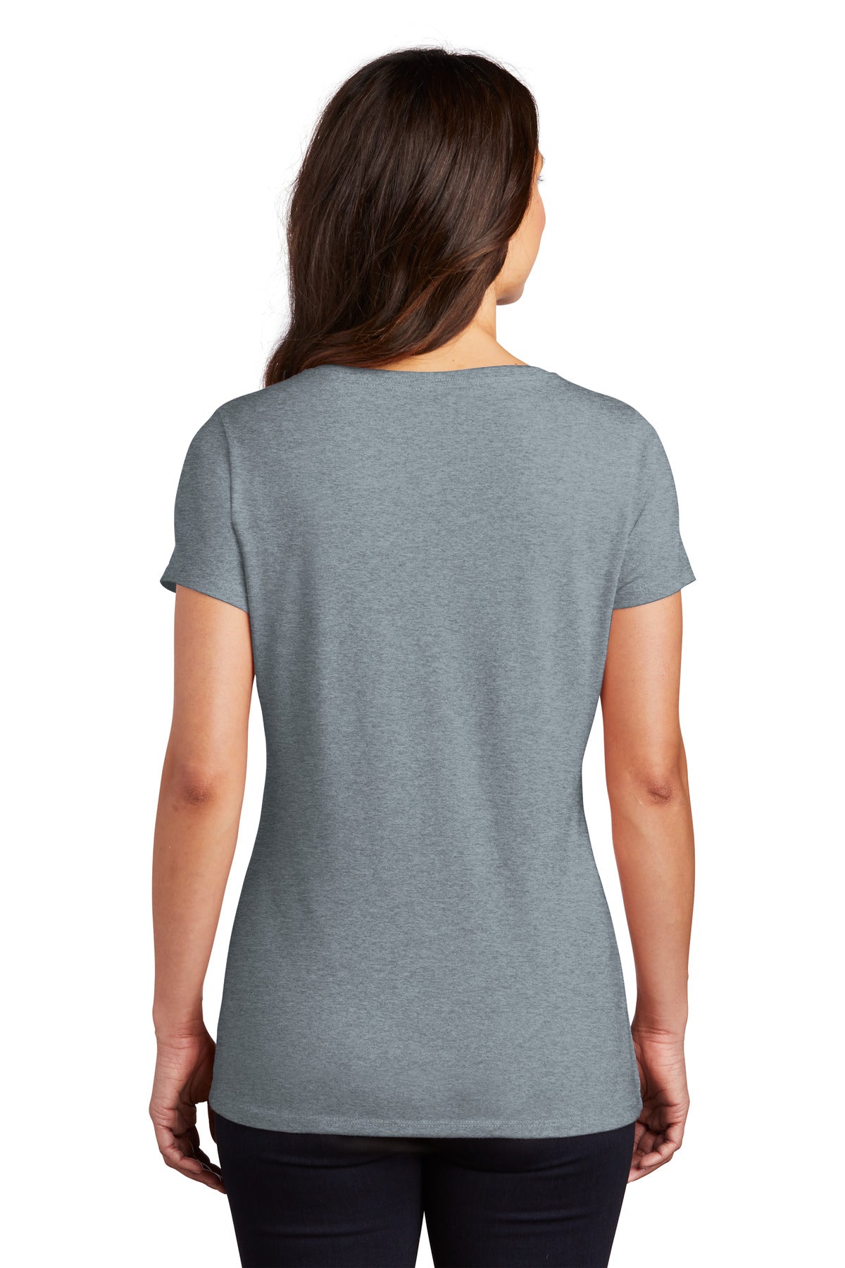 District Women's Perfect Tri V-Neck Tee. DM1350L Womens Apparel Shirts & Tops