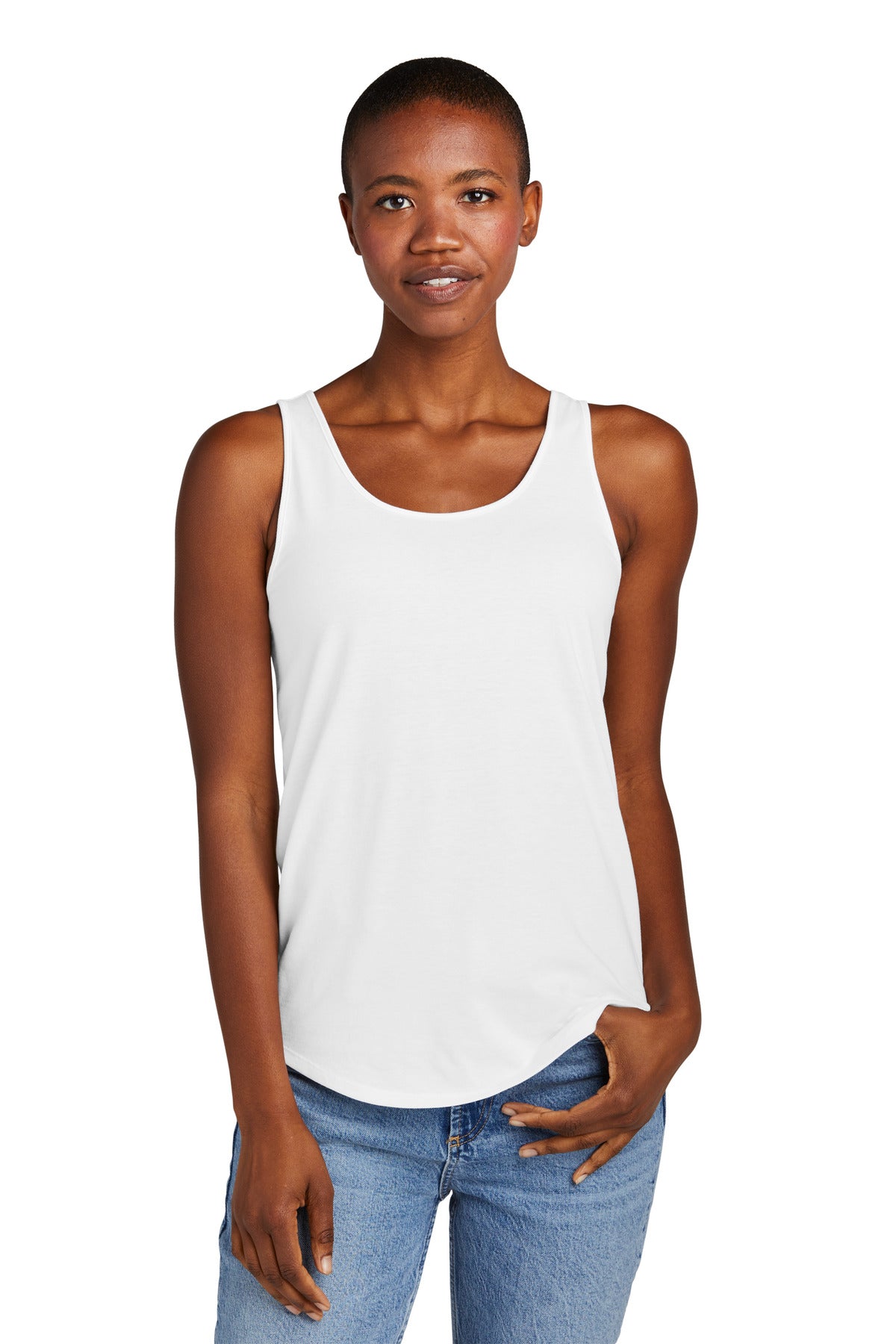 District Women's Perfect Tri Relaxed Tank DT151 Womens Apparel Shirts & Tops