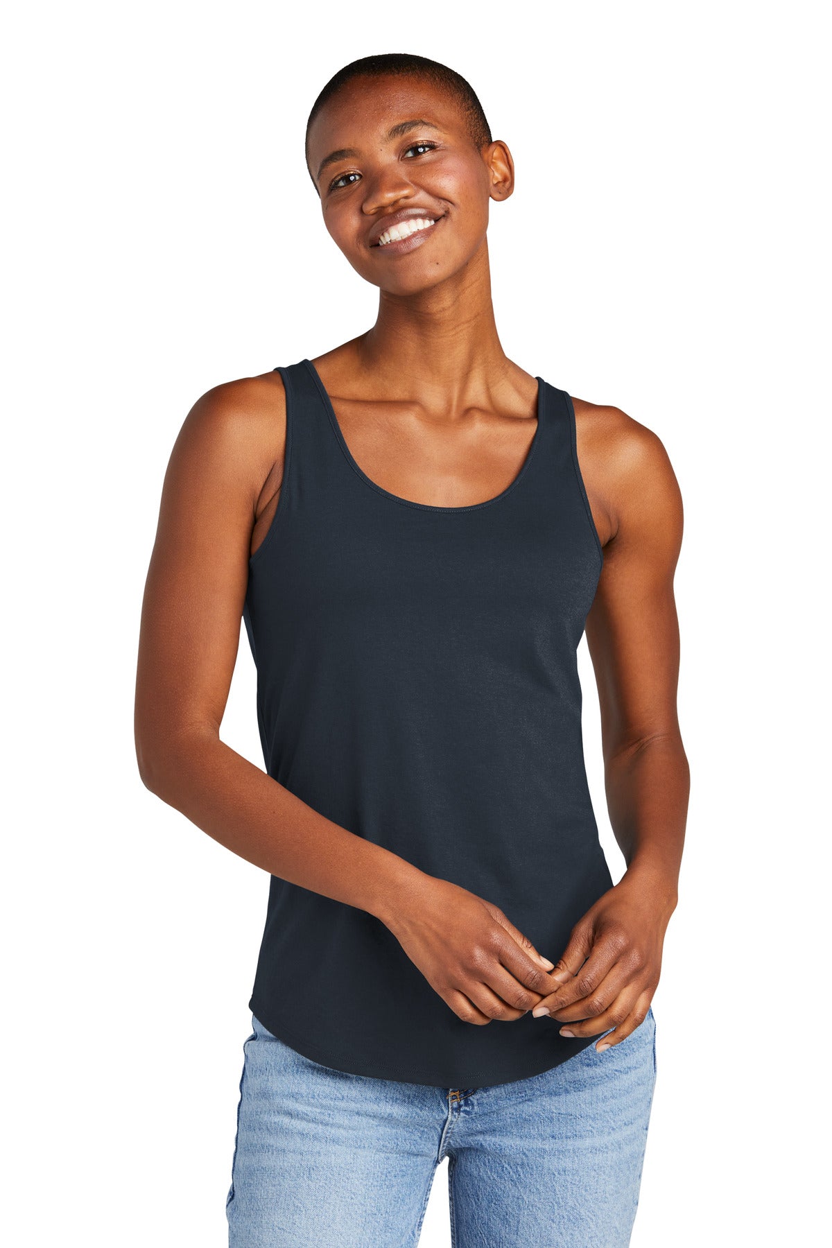 District Women's Perfect Tri Relaxed Tank DT151 Womens Apparel Shirts & Tops