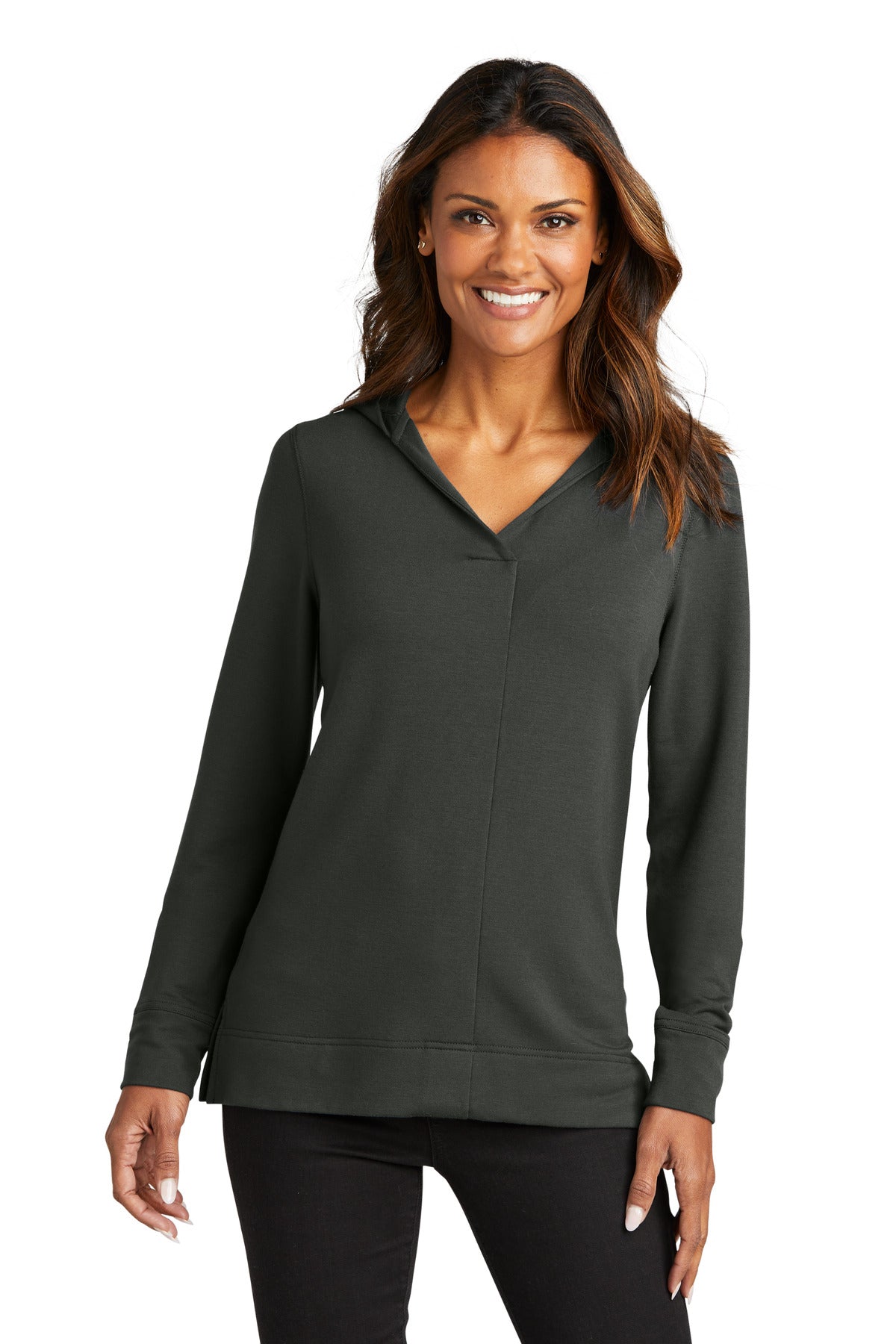 Port Authority Women's Microterry Pullover Hoodie LK826 Womens Apparel Sweatshirts & Fleece