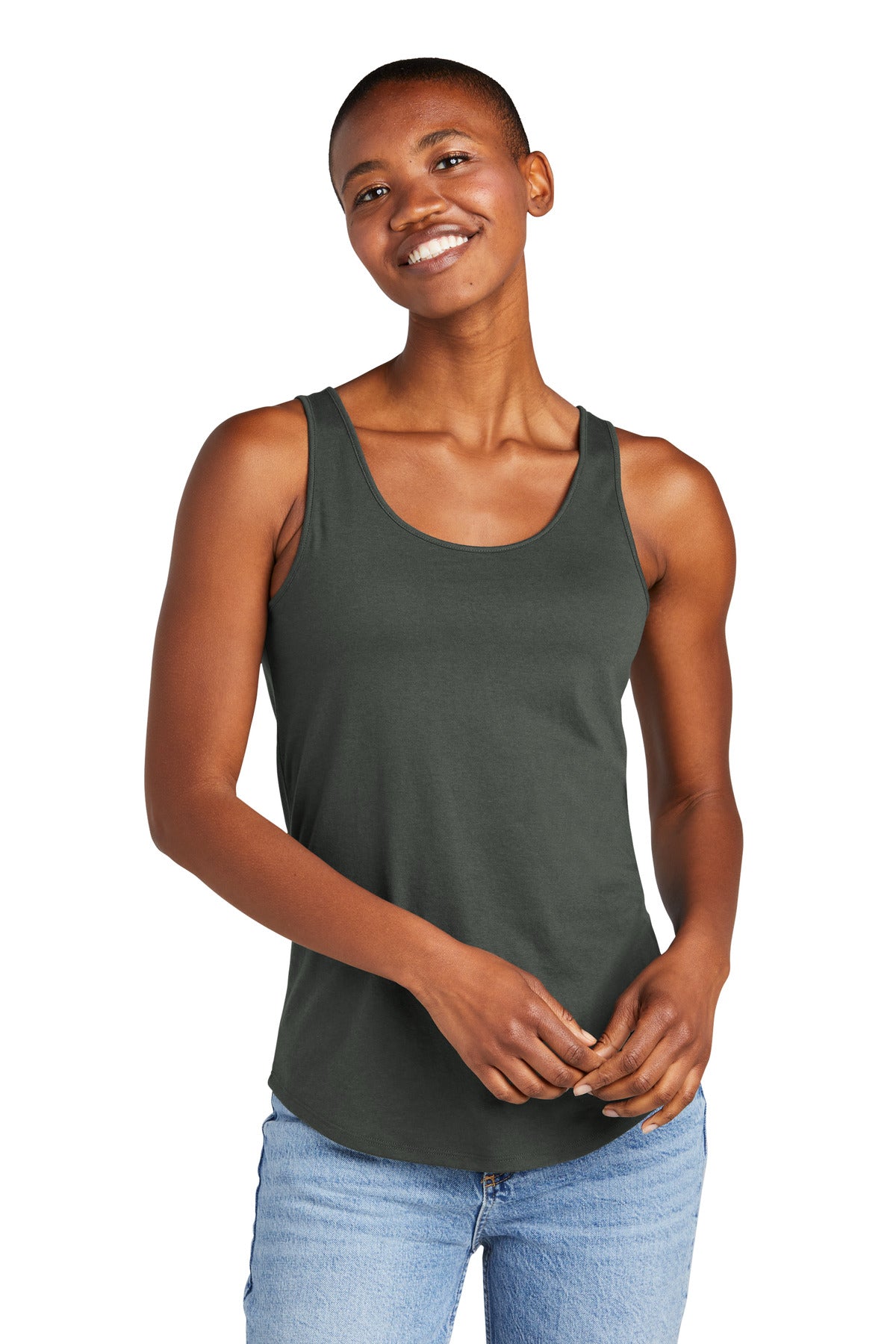 District Women's Perfect Tri Relaxed Tank DT151 Womens Apparel Shirts & Tops