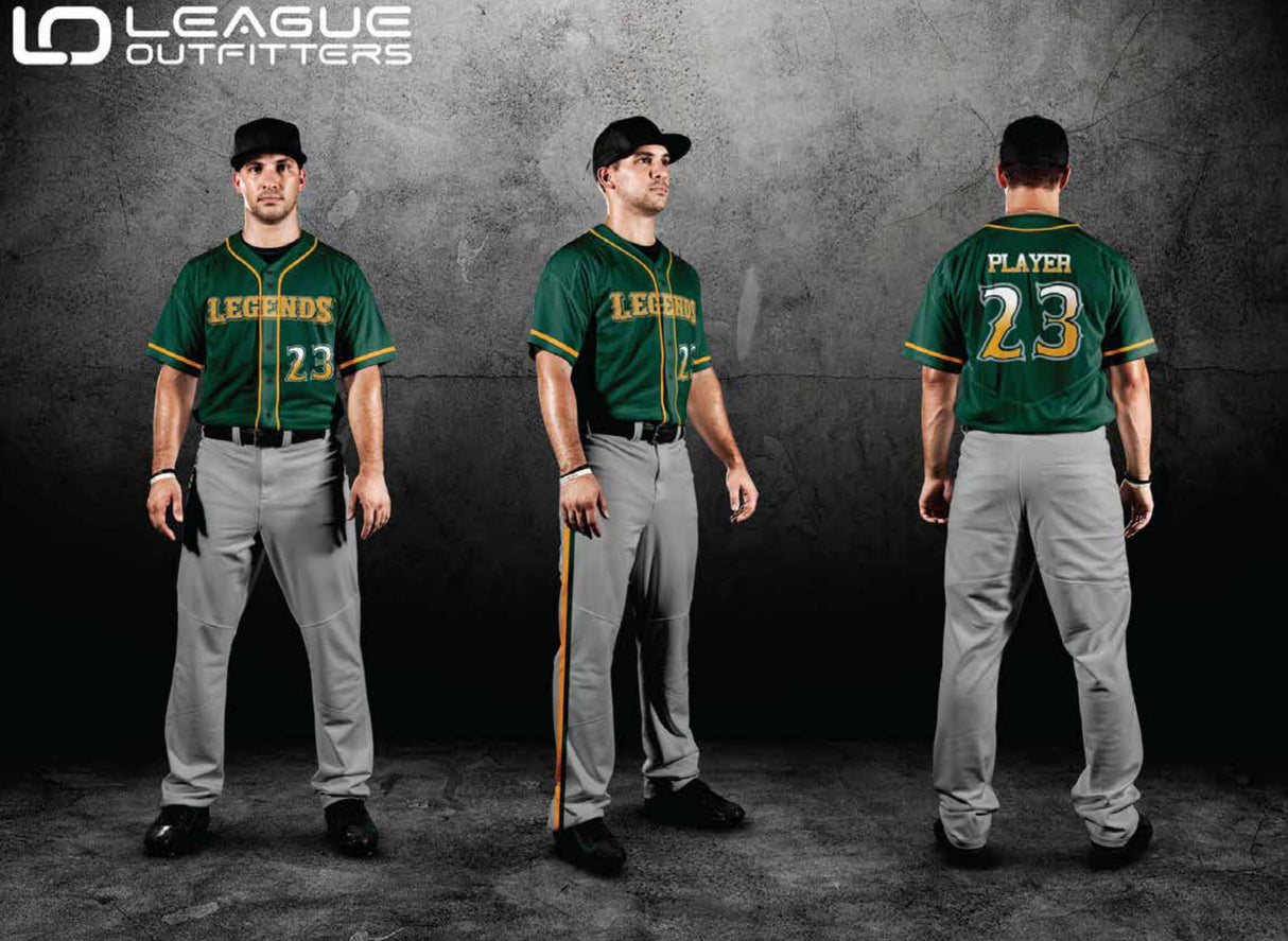 Custom Elite Sublimated & Tackle Twill Full Button Baseball Jerseys Team Baseball Jerseys