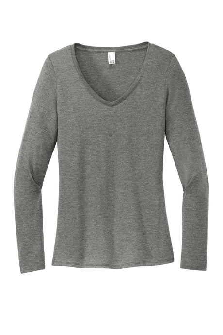 District Women's Perfect Tri Long Sleeve V-Neck Tee DT135 Womens Apparel Shirts & Tops