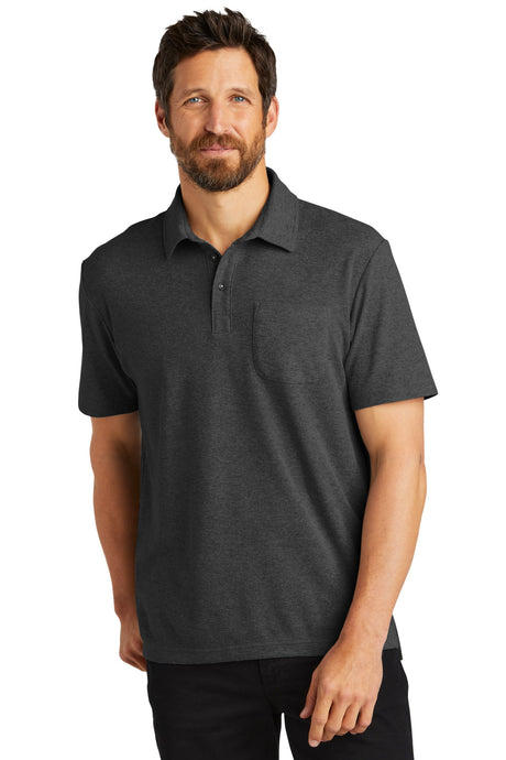 Port Authority Men's C-Free Cotton Blend Pique Pocket Polo Mens Apparel Shirts & Tops