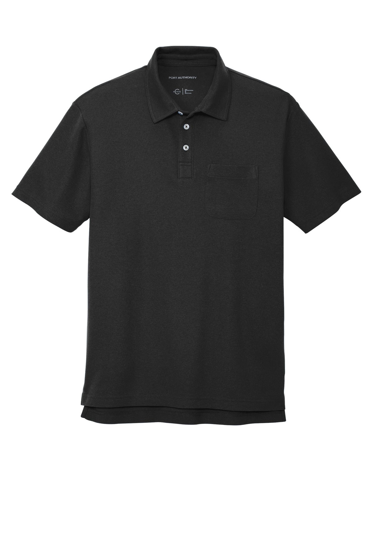 Port Authority Men's C-Free Cotton Blend Pique Pocket Polo Mens Apparel Shirts & Tops