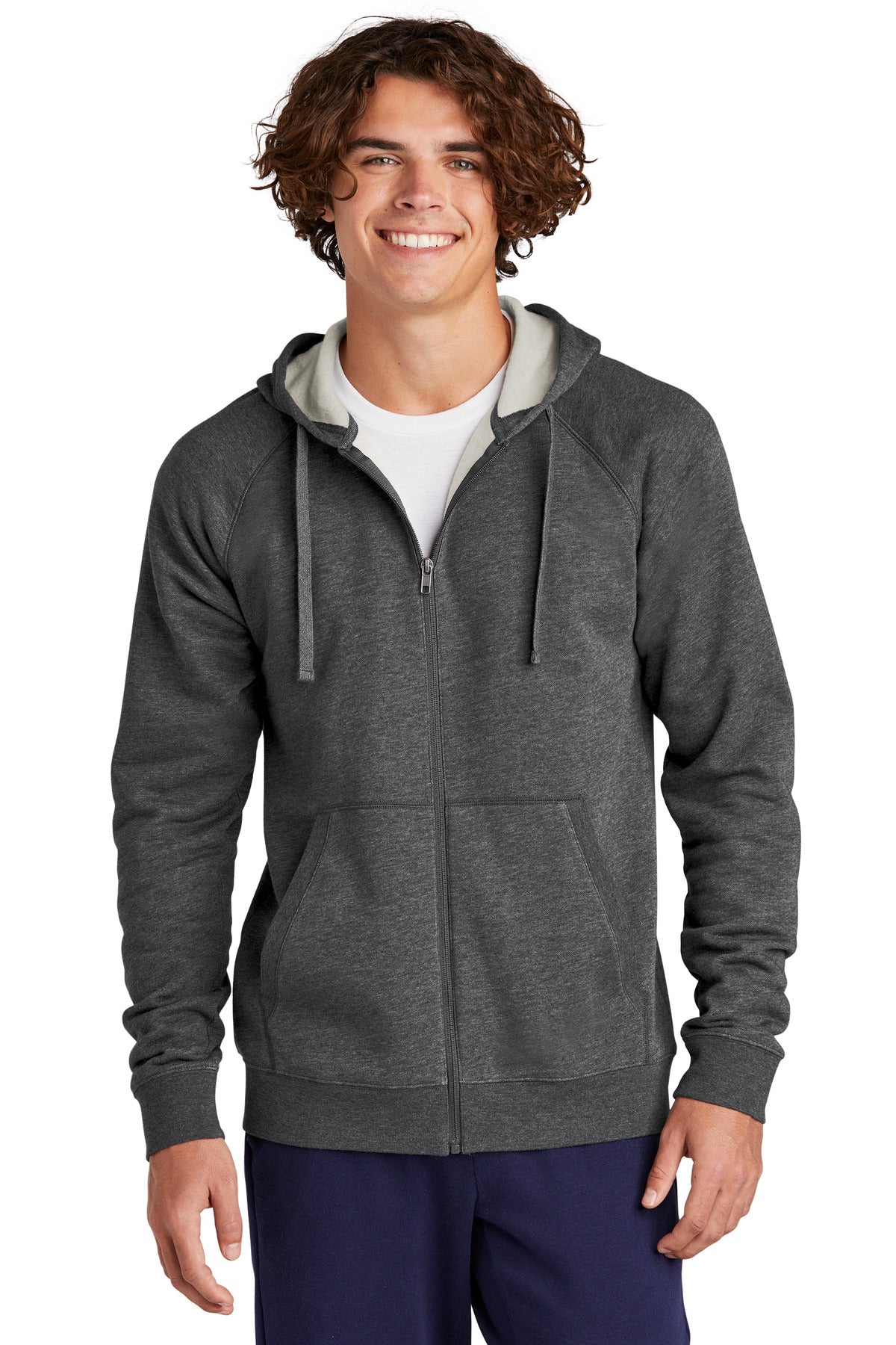 Sport-Tek Men's Drive Fleece Hooded Full-Zip Jacket Mens Apparel Sweatshirts & Fleece