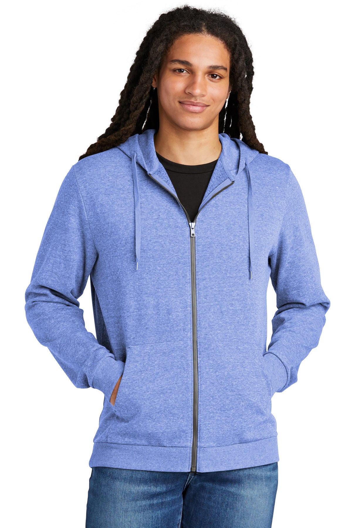 District Men's Perfect Tri Fleece Full-Zip Hoodie Mens Apparel Sweatshirts & Fleece