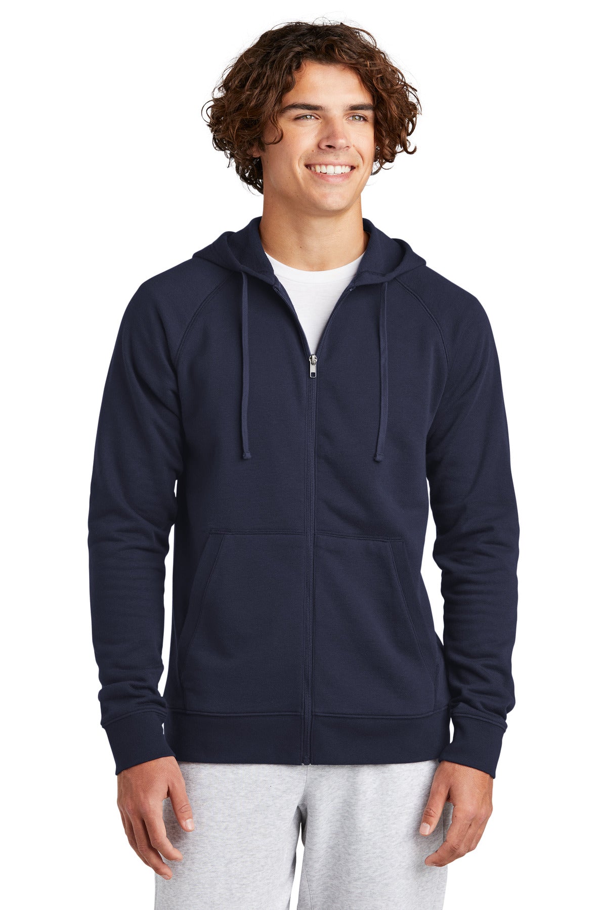 Sport-Tek Men's Drive Fleece Hooded Full-Zip Jacket Mens Apparel Sweatshirts & Fleece