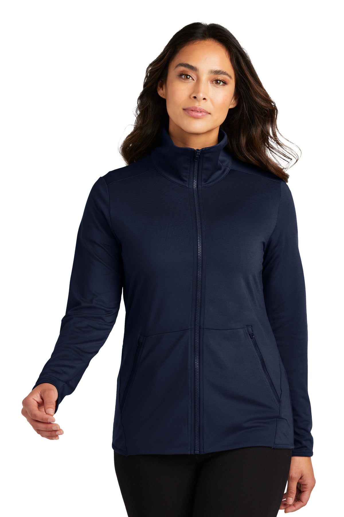 Port Authority Women's Accord Stretch Fleece Full-Zip Jacket Womens Apparel Jackets & Vests
