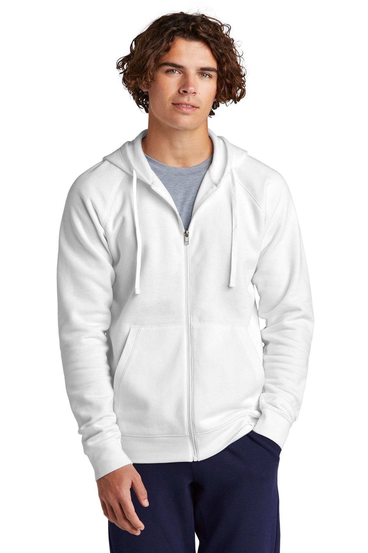 Sport-Tek Men's Drive Fleece Hooded Full-Zip Jacket Mens Apparel Sweatshirts & Fleece