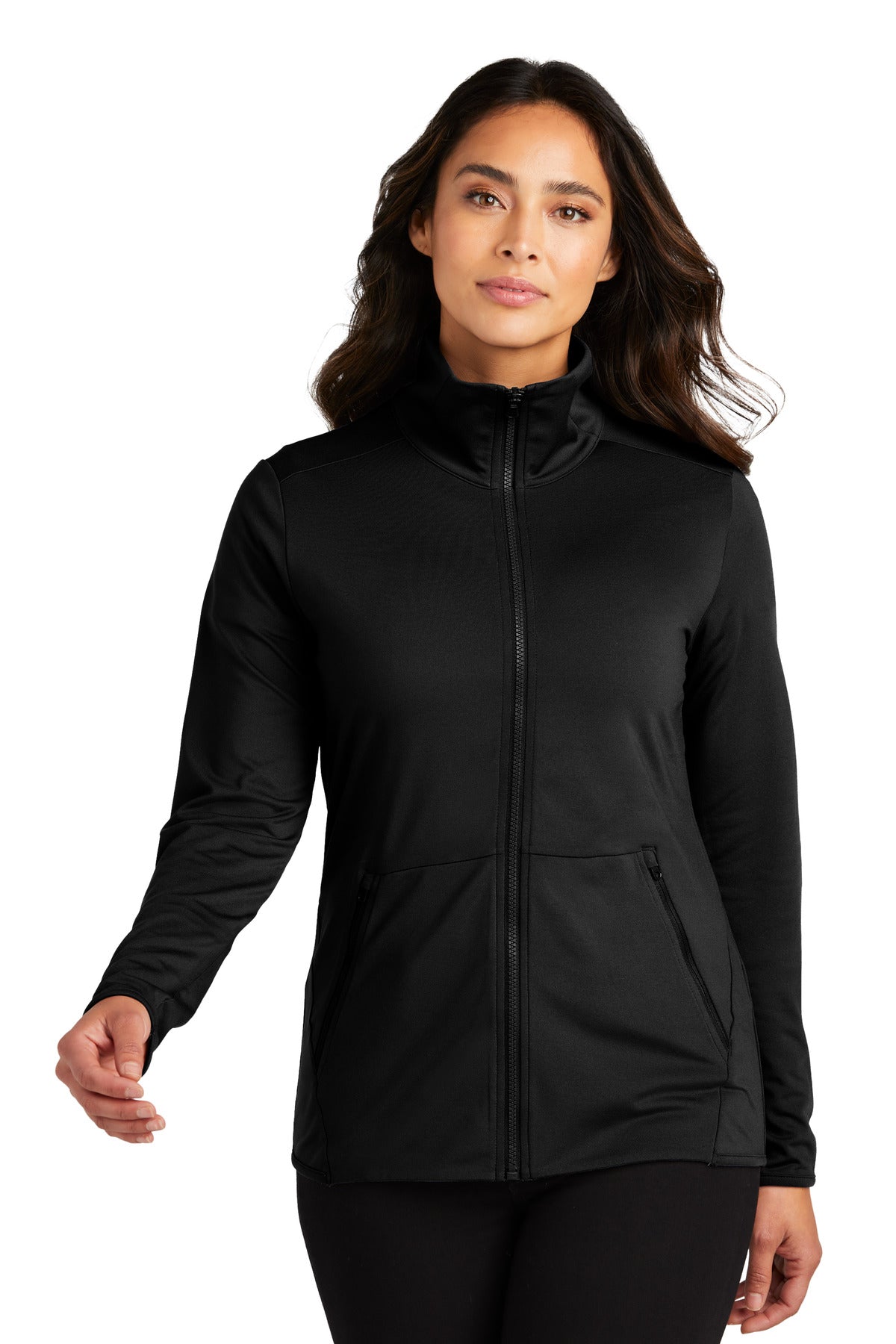 Port Authority Women's Accord Stretch Fleece Full-Zip Jacket Womens Apparel Jackets & Vests
