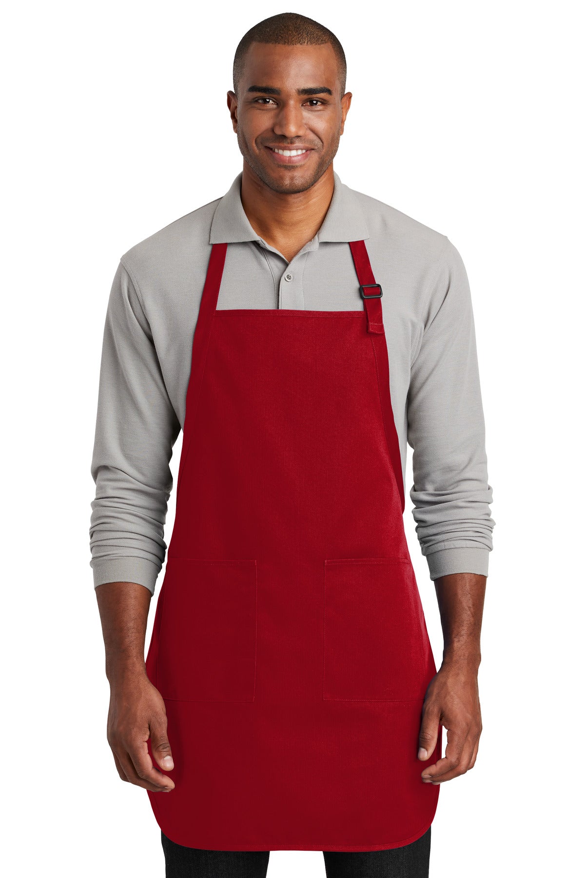 Port Authority Full-Length Two-Pocket Bib Apron. A600 Unisex Accessories Aprons
