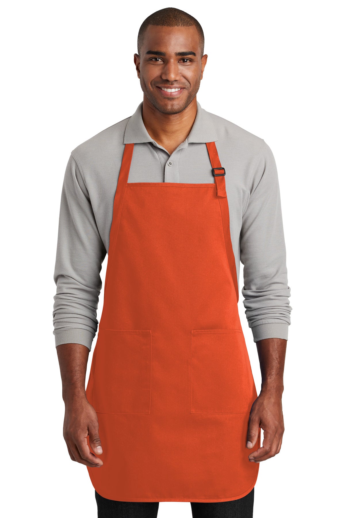 Port Authority Full-Length Two-Pocket Bib Apron. A600 Unisex Accessories Aprons