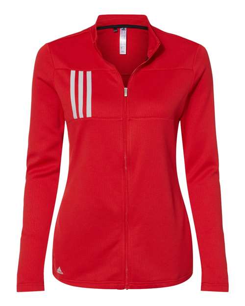 adidas Women's 3-Stripes Double Knit Full-Zip Womens Apparel Sweatshirts & Fleece