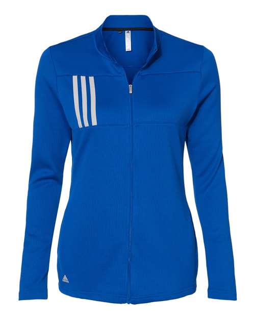 adidas Women's 3-Stripes Double Knit Full-Zip Womens Apparel Sweatshirts & Fleece
