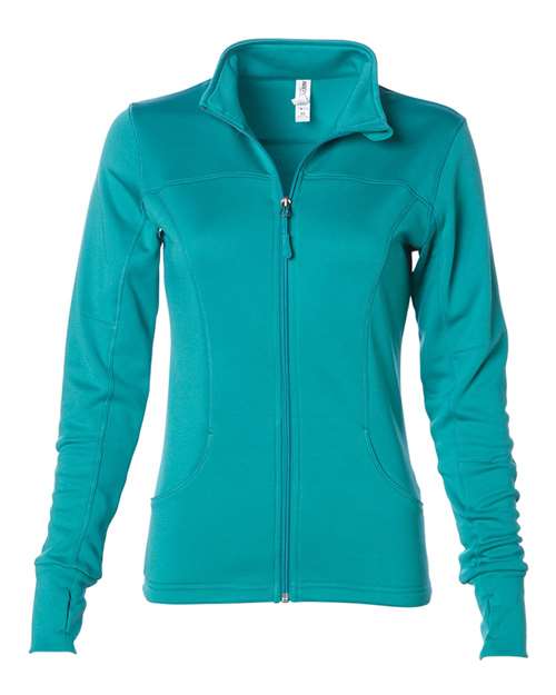 Independent Trading Co. Women's Poly-Tech Full-Zip Track Jacket Womens Apparel Sweatshirts & Fleece