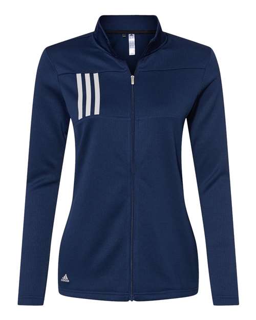 adidas Women's 3-Stripes Double Knit Full-Zip Womens Apparel Sweatshirts & Fleece