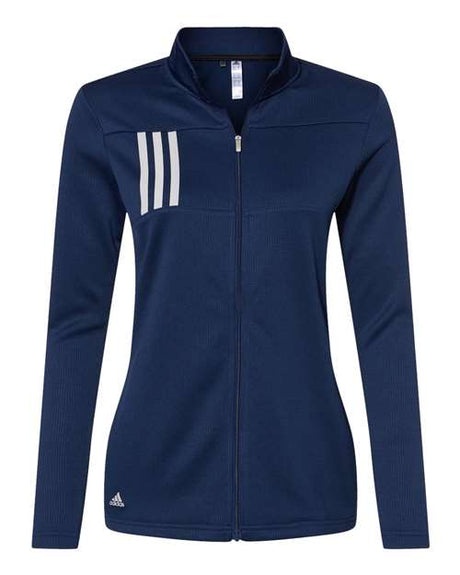 adidas Women's 3-Stripes Double Knit Full-Zip Womens Apparel Sweatshirts & Fleece