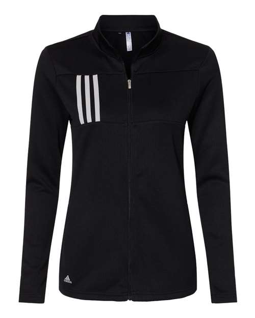 adidas Women's 3-Stripes Double Knit Full-Zip Womens Apparel Sweatshirts & Fleece