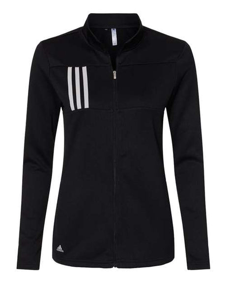 adidas Women's 3-Stripes Double Knit Full-Zip Womens Apparel Sweatshirts & Fleece