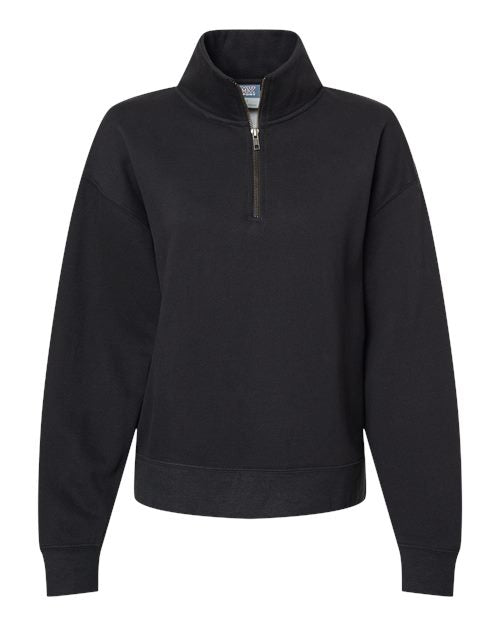 MV Sport Women's Sueded Fleece Quarter-Zip Sweatshirt Womens Apparel Sweatshirts & Fleece