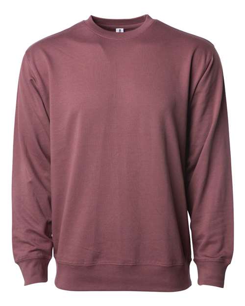 Independent Trading Co. Men's Icon Lightweight Loopback Terry Crewneck Sweatshirt Mens Apparel Sweatshirts & Fleece