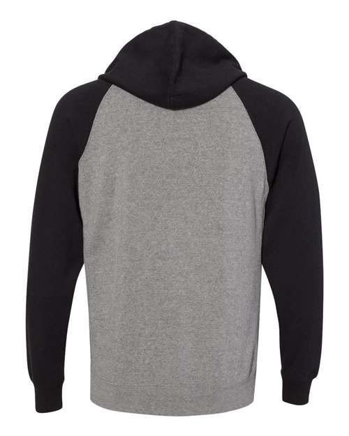 Independent Trading Co. Men's Special Blend Raglan Full-Zip Hooded Sweatshirt Mens Apparel Sweatshirts & Fleece