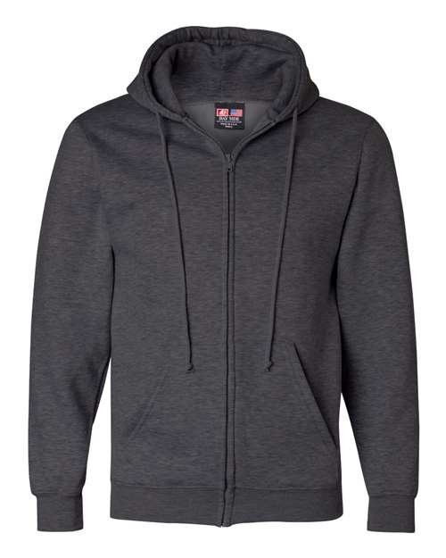 Bayside Men's USA-Made Full-Zip Hooded Sweatshirt Mens Apparel Sweatshirts & Fleece