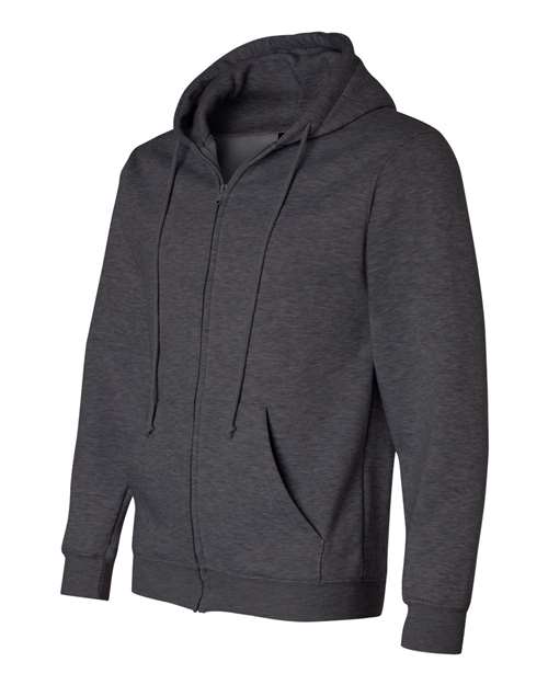 Bayside Men's USA-Made Full-Zip Hooded Sweatshirt Mens Apparel Sweatshirts & Fleece
