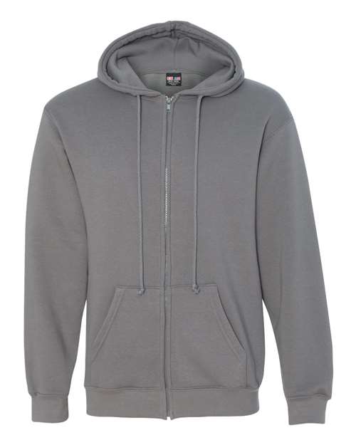 Bayside Men's USA-Made Full-Zip Hooded Sweatshirt Mens Apparel Sweatshirts & Fleece
