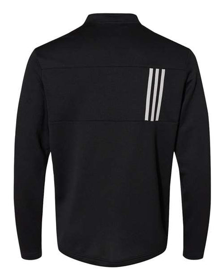 adidas Men's 3-Stripes Double Knit Quarter-Zip Pullover Mens Apparel Sweatshirts & Fleece