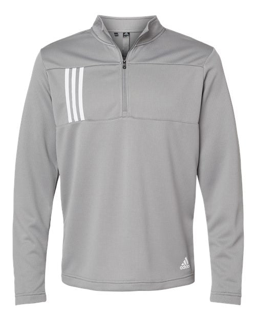 adidas Men's 3-Stripes Double Knit Quarter-Zip Pullover Mens Apparel Sweatshirts & Fleece